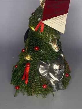 Vintage Blown Glass Bombay Safari/Jungle Animal Holiday Tree Ornament - Green